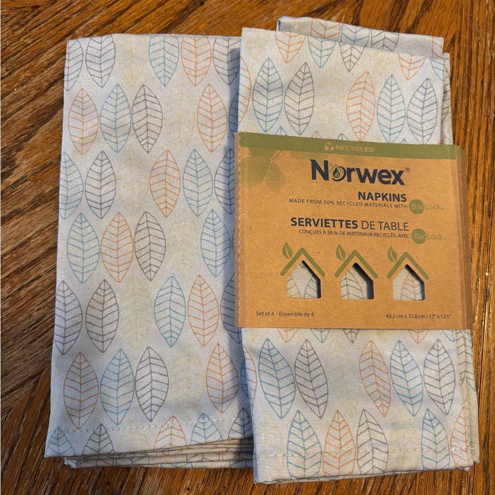 Norwex Leaf Design Napkins